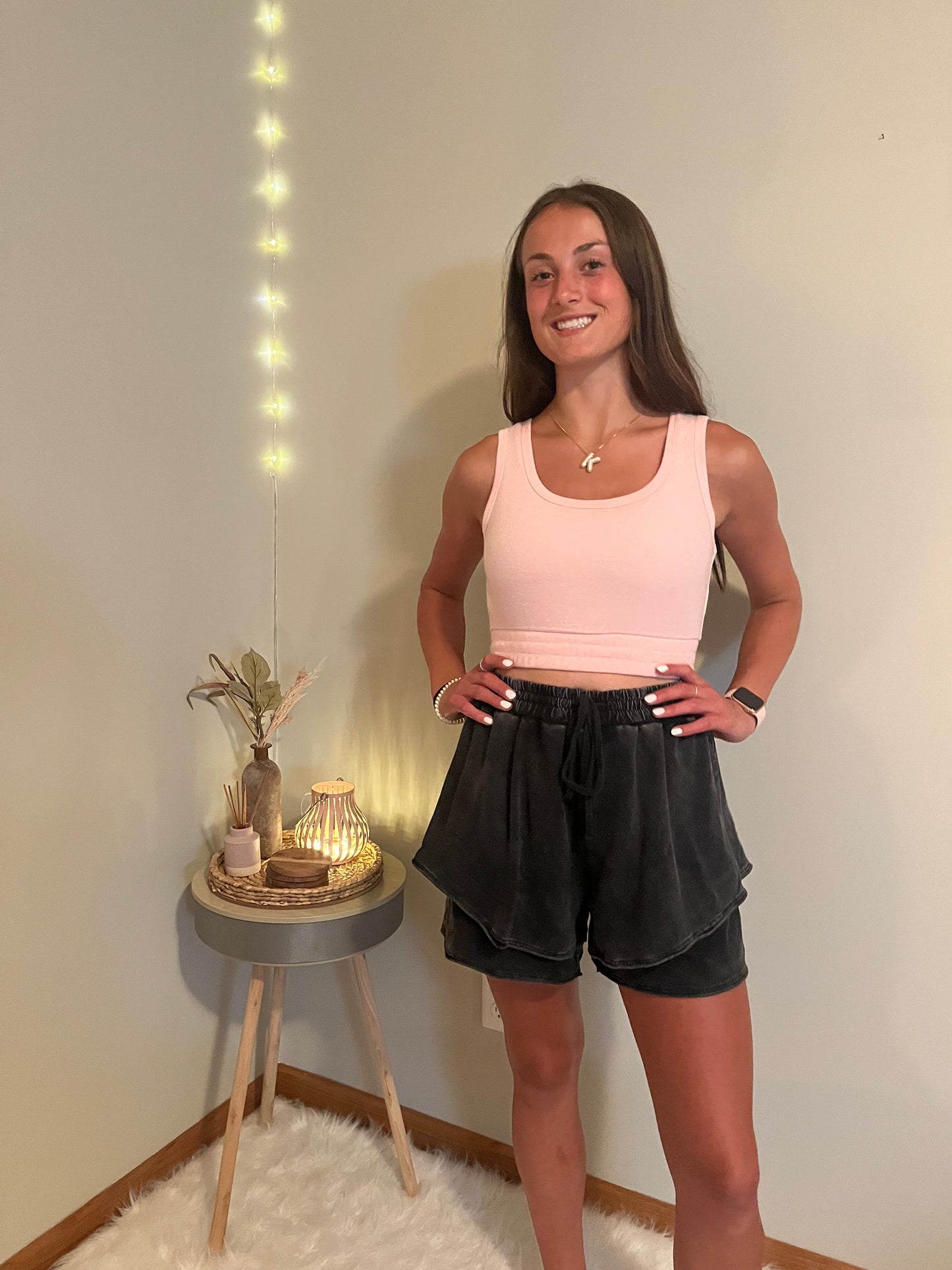 Crop Tank Top Set Piece