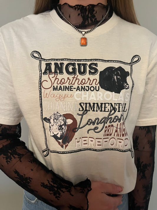 Cattle Names Graphic T Shirt