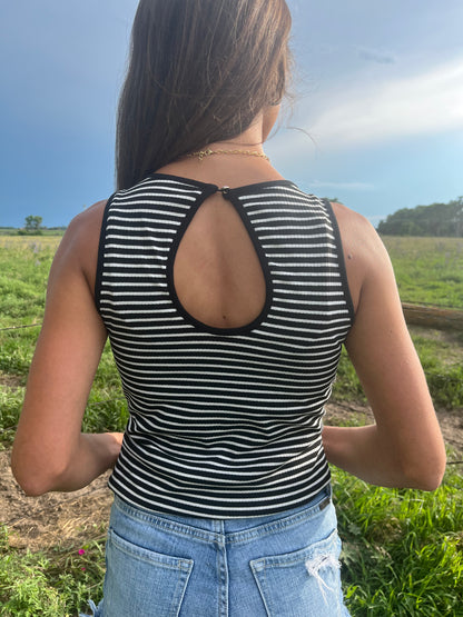 Striped Ribbed Tank Top
