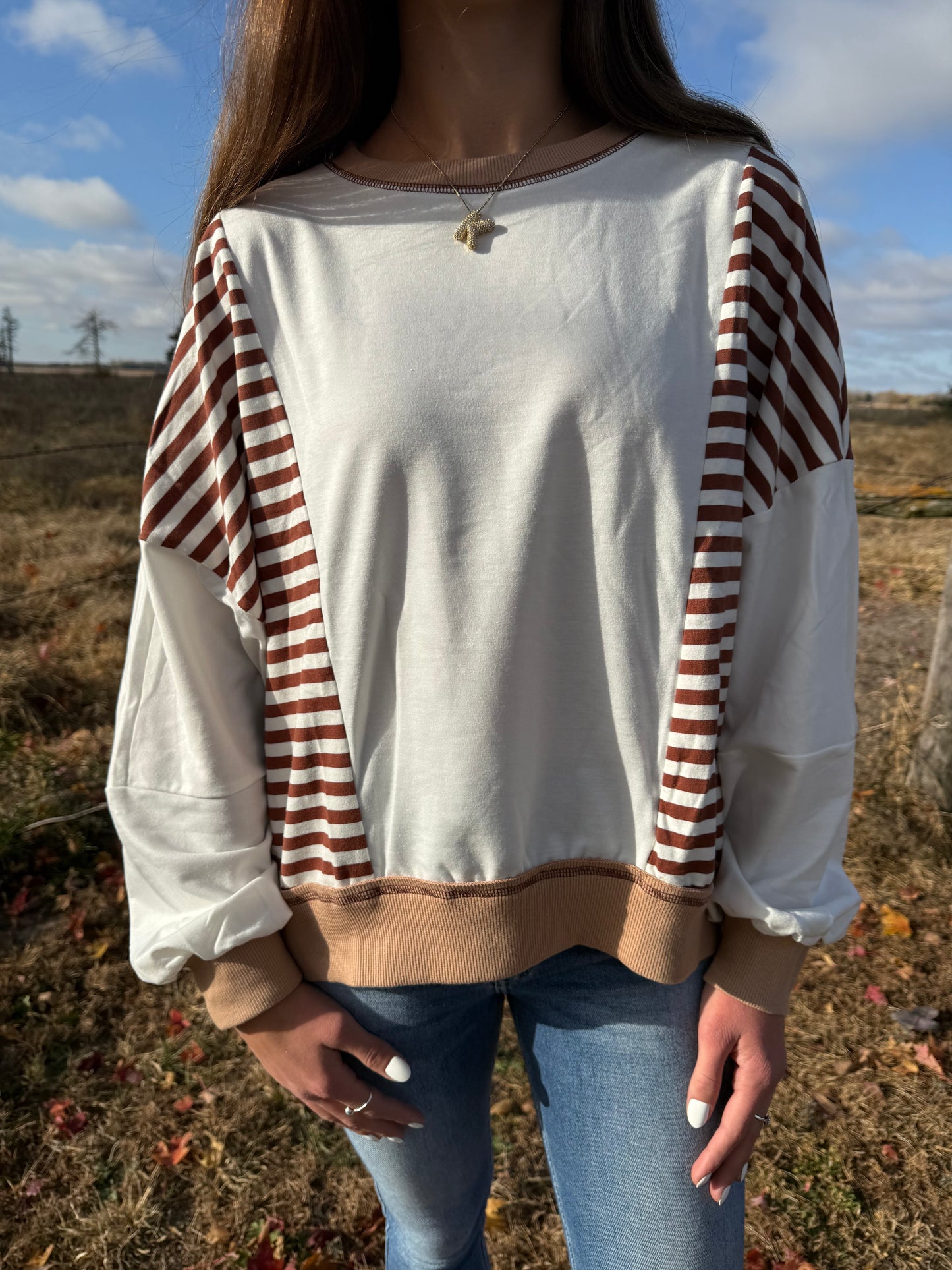Oversize Contrast Sweatshirt