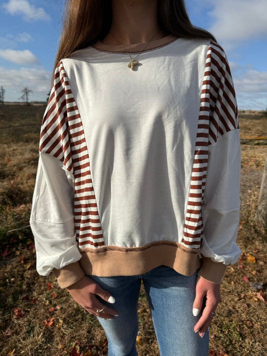 Oversize Contrast Sweatshirt