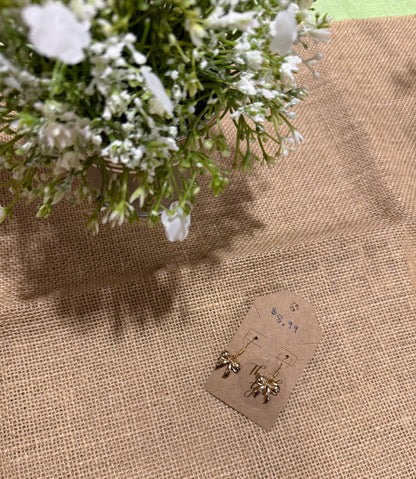 Gold Bow Earrings