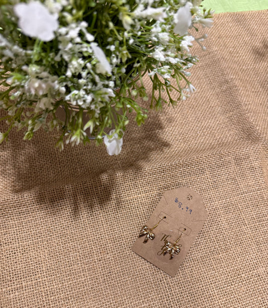 Gold Bow Earrings