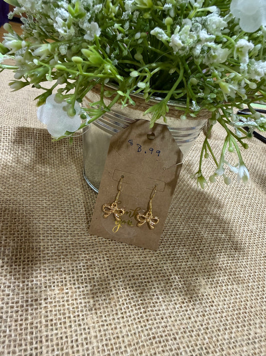 Gold Bow Earrings