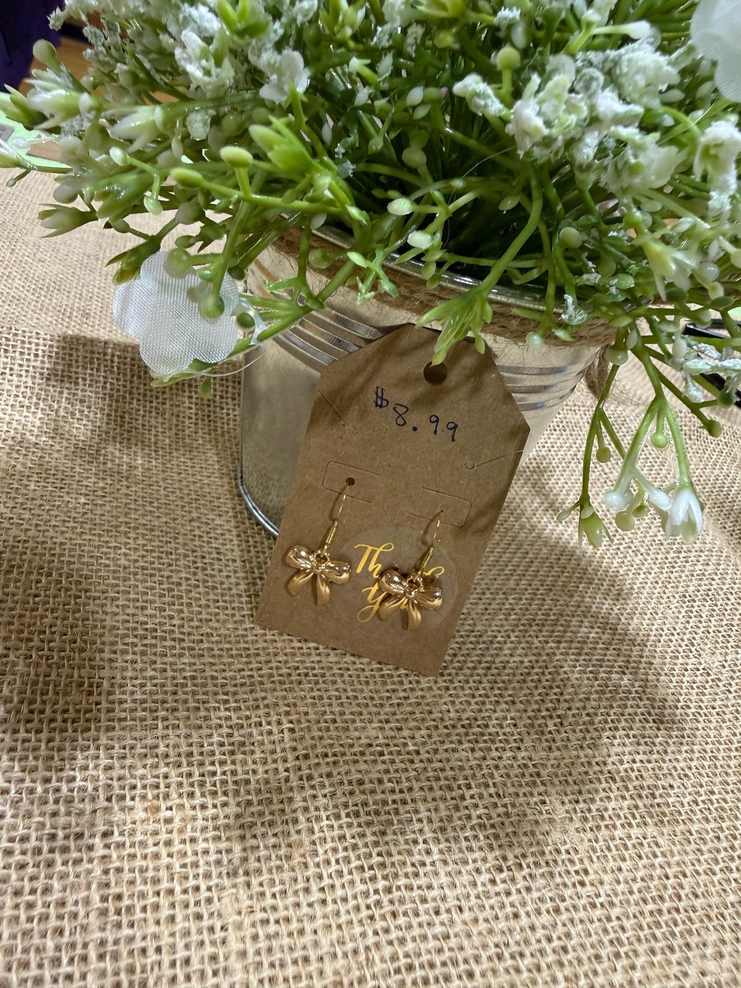 Gold Bow Earrings