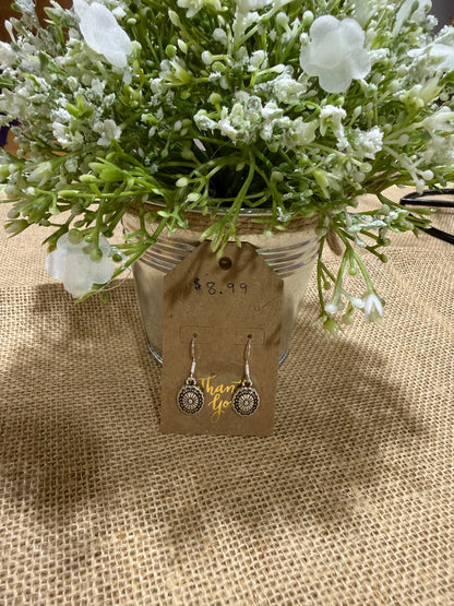 Silver Oval Earrings